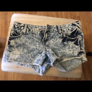 Amethyst acid wash shorts